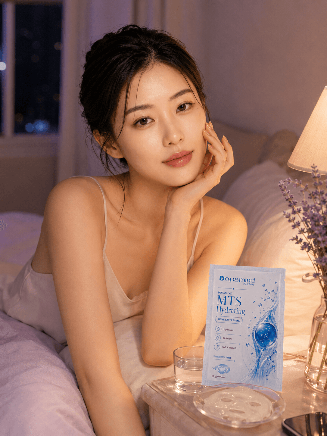 Khoảnh khắc tĩnh lặng cuối ngày dưới ánh đèn dịu nhẹ